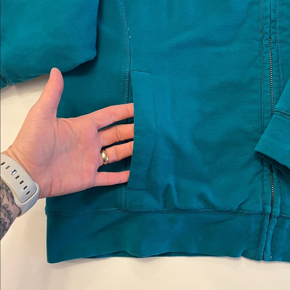 LLBean Sherpa-Lined Hoodie Zip L - Picture 2 of 7
